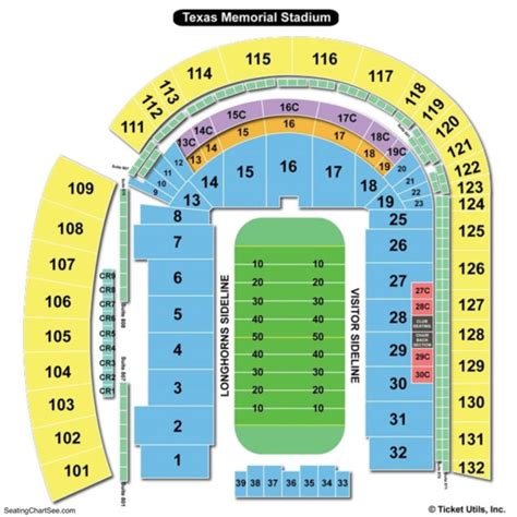 texas longhorns football stadium seating chart|More.